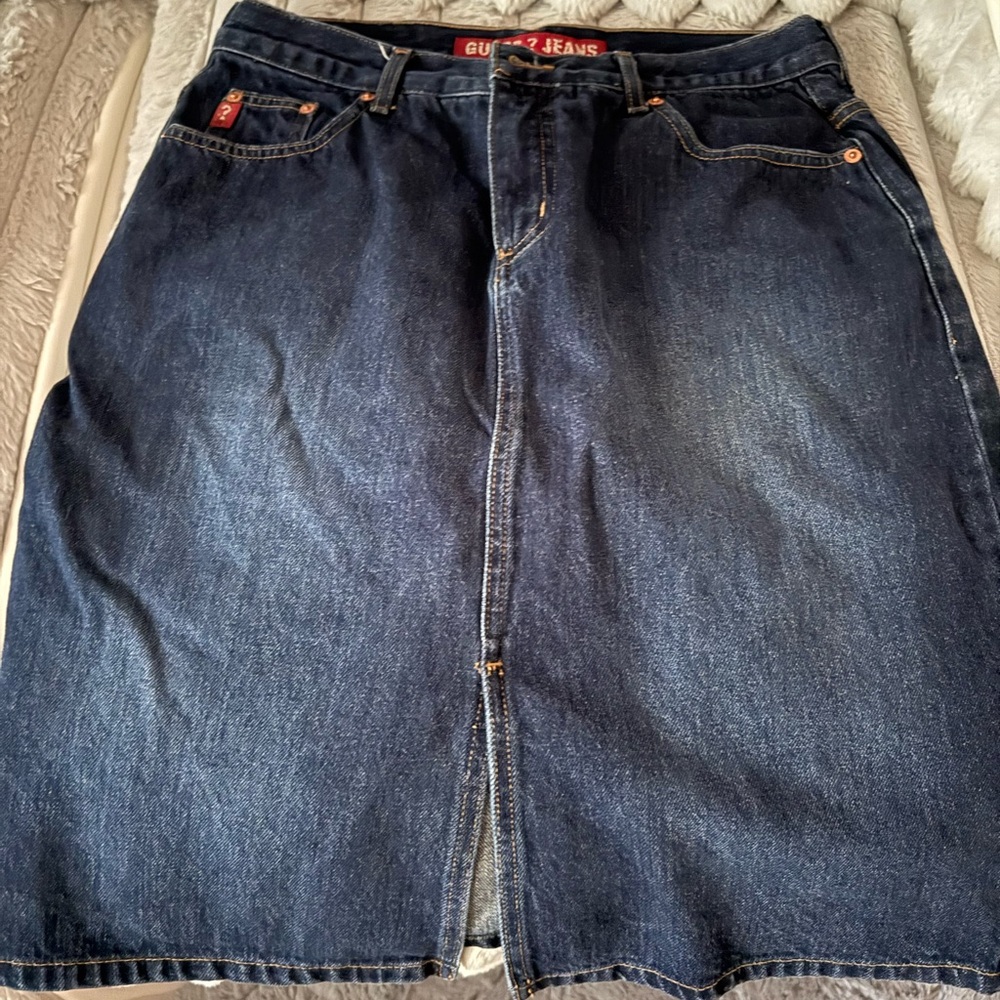 Guess Blue Midi Skirt denim genuine/to Knees